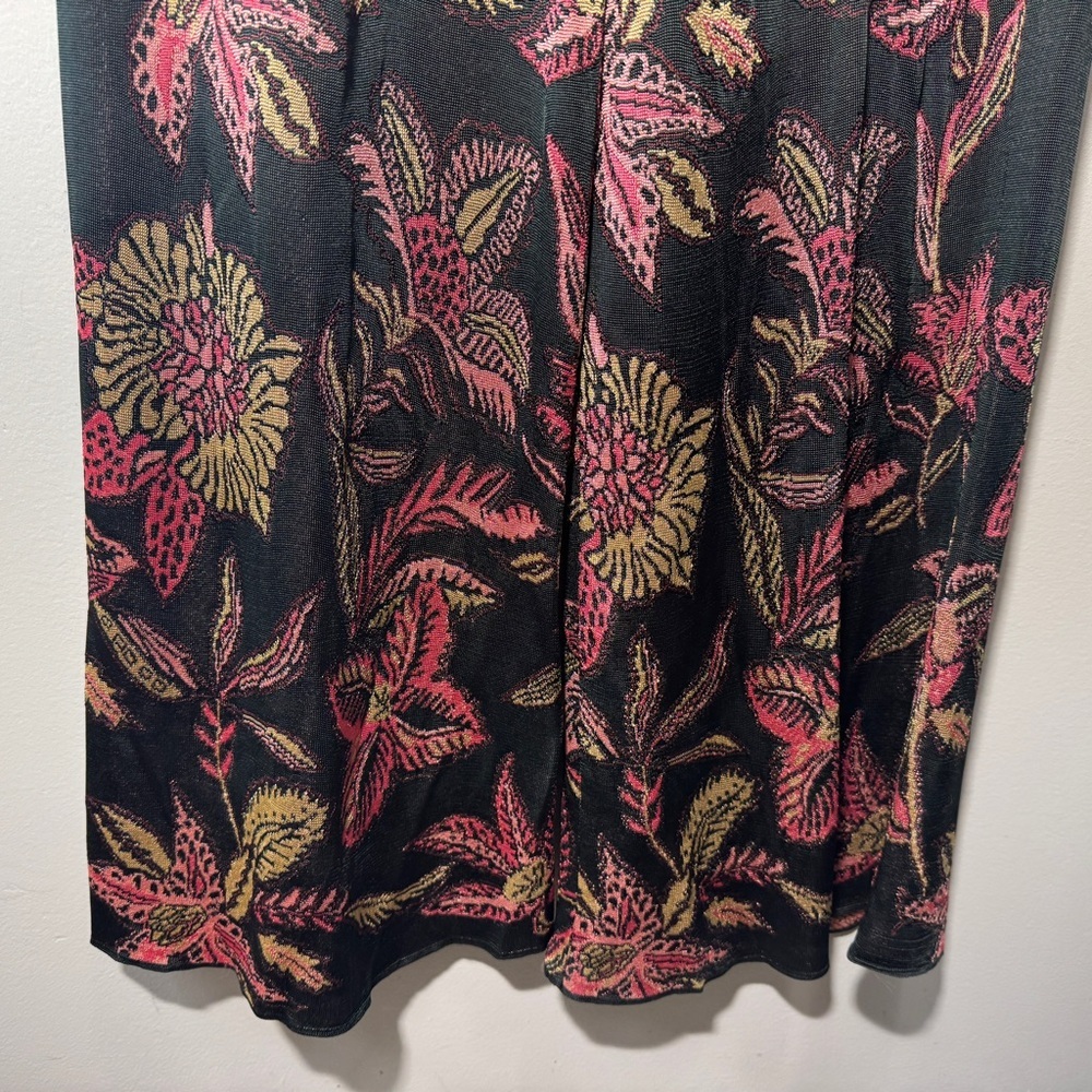 Scotch & Soda Bamboo Beach Floral-Jacquard Wide-Leg Pants Size XL - Picture 6 of 14